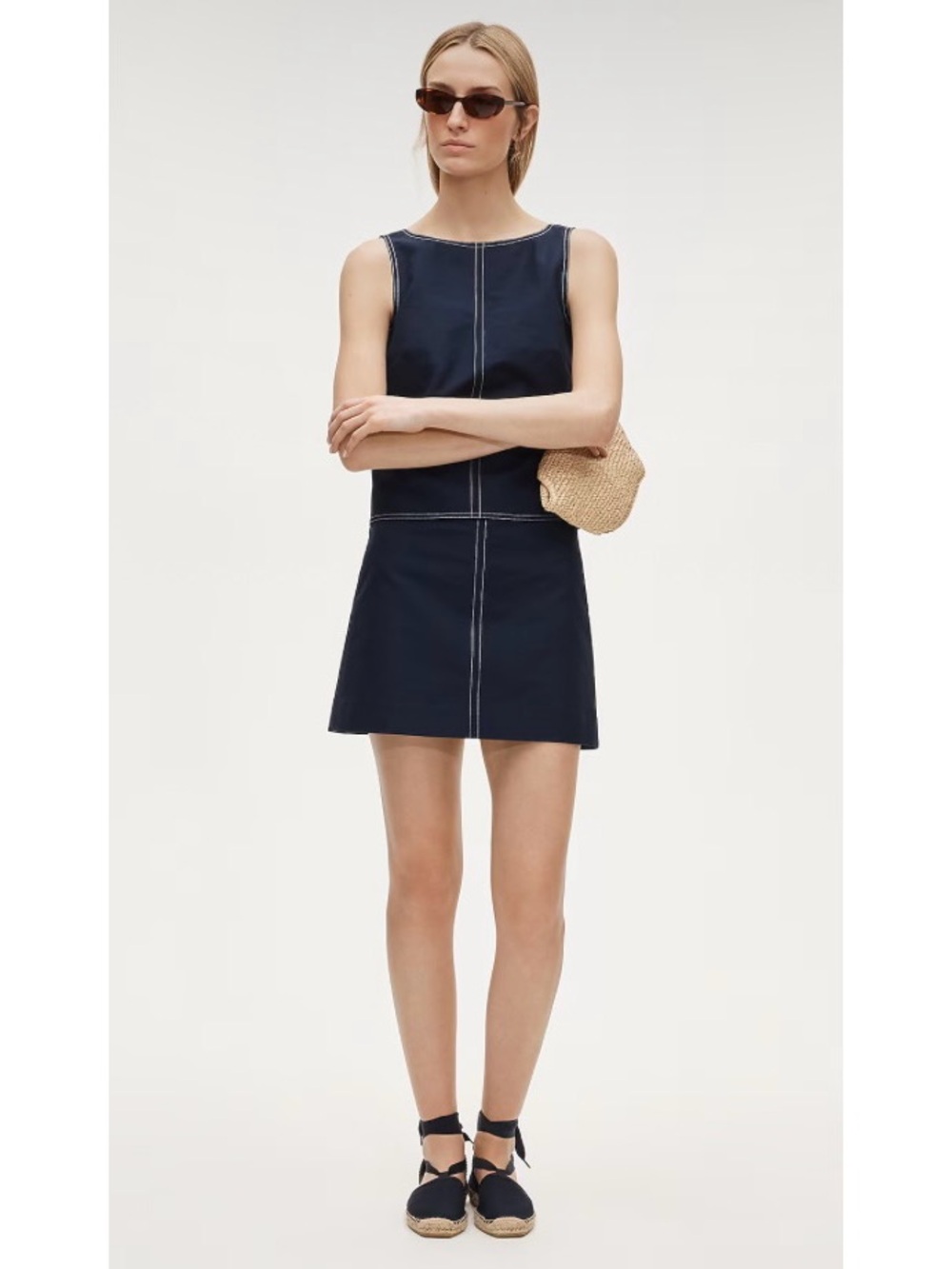 NWT J. Crew Fairfax Mini Skirt Double Cotton Poplin Navy